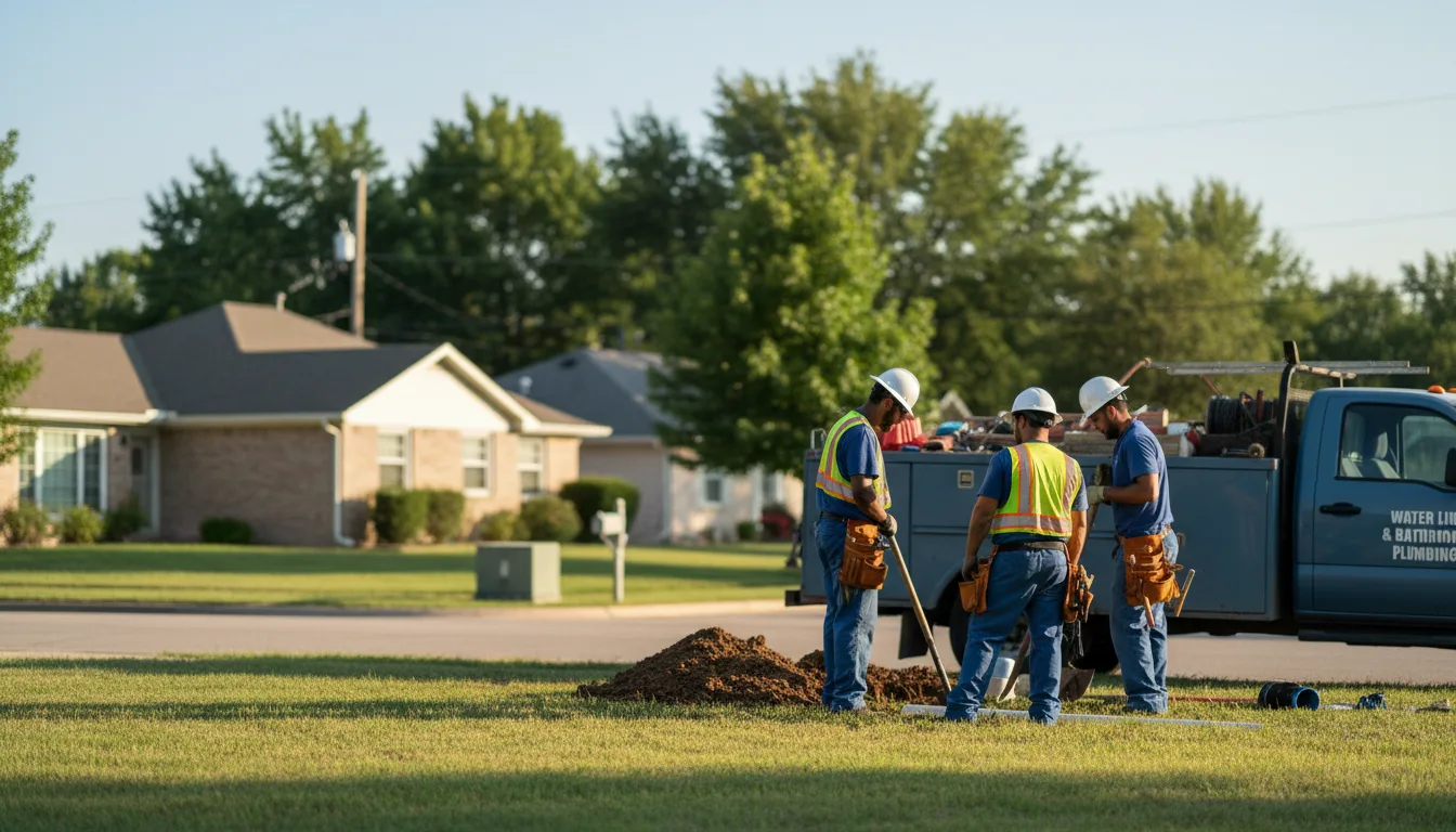 Residential water line and bathroom plumbing service in Covington, PA